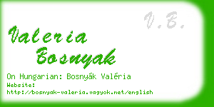 valeria bosnyak business card